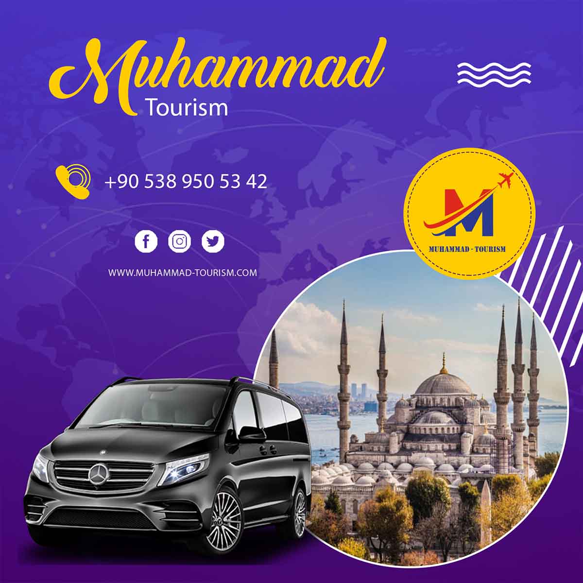 سيارة مع سائق في اسطنبول شركة محمد توريزم للسياحة والسفر